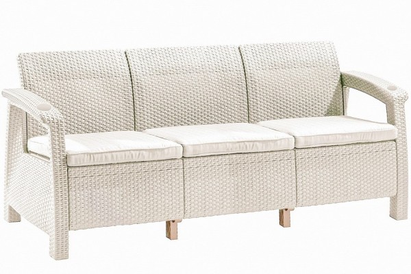 Трёхместный диван  Yalta Sofa 3 Seat белый купить в Улан-Удэ