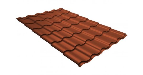 Металлочерепица кредо GL 0,5 GreenСoat Pural RR 750 кирпично-красный (RAL 8004 терракота) купить в Улан-Удэ