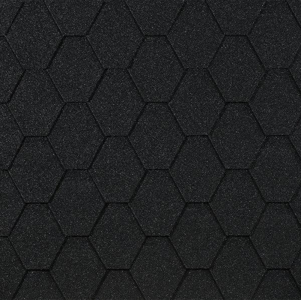 Гибкая черепица EURASIA Docke, Коллекция ШЕСТИГРАННИК Чёрный купить в Улан-Удэ