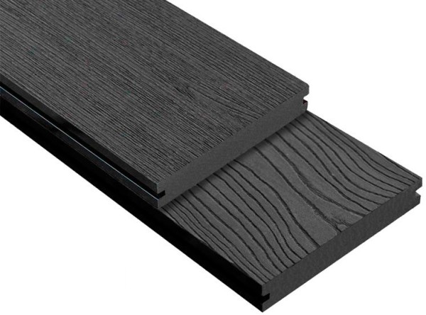 Террасная доска ДПК Outdoor 3D полнотелая STORM/OCEAN BLACK черная купить в Улан-Удэ