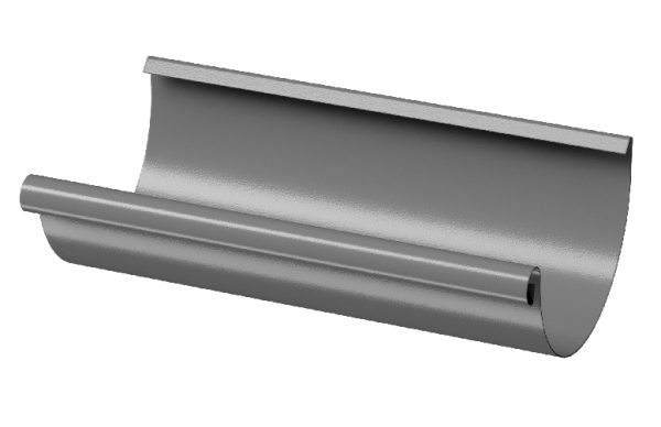 Желоб полукруглый D125 3 м Döcke STAL PREMIUM Графит, (RAL 7024) купить в Улан-Удэ