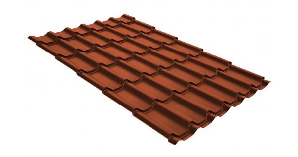 Металлочерепица классик GL 0,5 GreenCoat Pural RR 750 кирпично-красный (RAL 8004 терракота) купить в Улан-Удэ