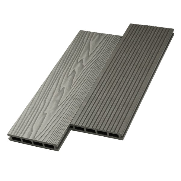 Террасная доска ДПК NanoWood двусторонняя New 3D тиснение + вельвет Серый купить в Улан-Удэ Террасная доска ДПК NanoWood двусторонняя New 3D тиснение + вельвет Серый купить в Улан-Удэ