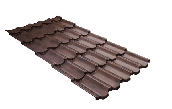 Металлочерепица квинта плюс с  3D резом 0,45 Safari Twincolor Brown купить в Улан-Удэ