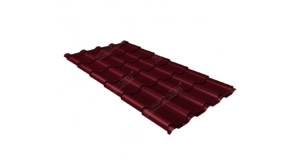 Металлочерепица камея 0,45 Drap RAL 3005 красное вино купить в Улан-Удэ
