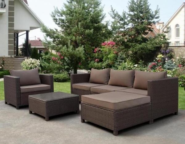 Комплект мебели AFINA плетеной из иск. ротанга YR821A Brown/Beige купить в Улан-Удэ
