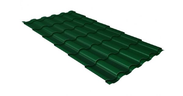 Металлочерепица кредо 0,5 Satin RAL 6005 зеленый мох купить в Улан-Удэ