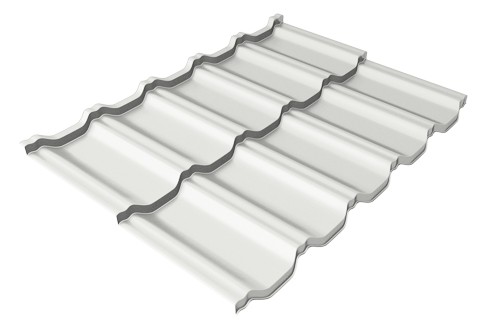 Металлочерепица модульная Квинта Uno Grand Line c 3D резом 0,5 Satin RAL 9003 сигнальный белый купить в Улан-Удэ