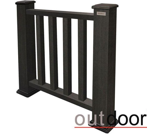 Ограждение из ДПК Outdoor Классик 3D STORM чёрный купить в Улан-Удэ