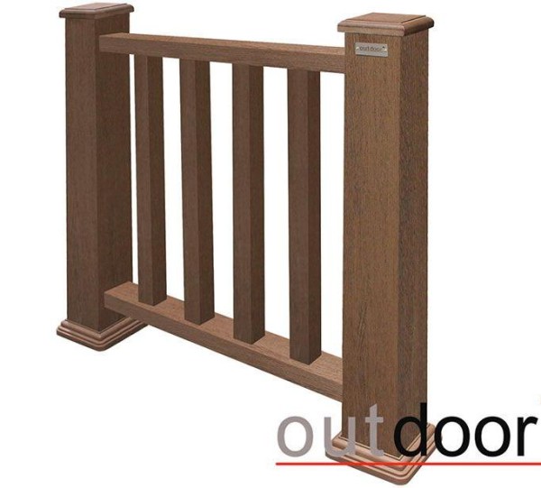 Ограждение из ДПК Outdoor Классик 3D STORM коричневый микс купить в Улан-Удэ