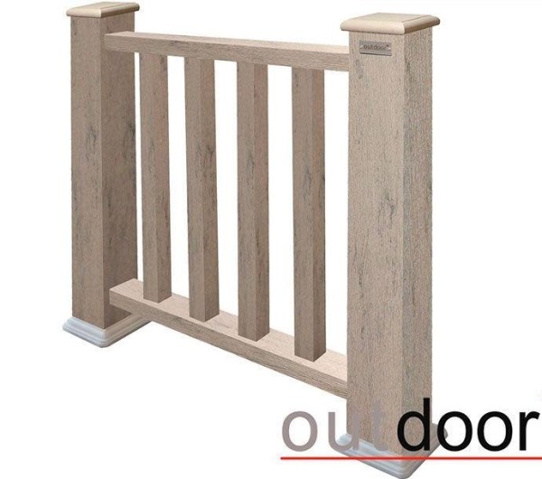 Ограждение из ДПК Outdoor Классик 3D STORM серый микс купить в Улан-Удэ