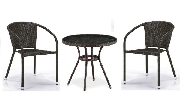 Комплект плетеной мебели AFINA из иск. ротанга Асоль-7 T282ANT/Y137C-W53 Brown 2Pcs купить в Улан-Удэ