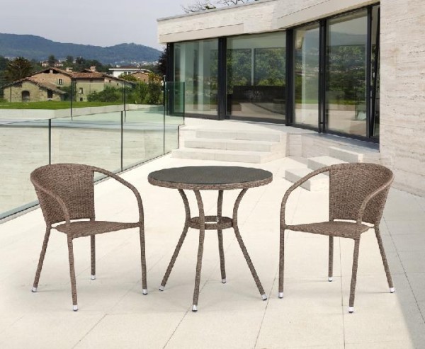 Комплект плетеной мебели AFINA из иск. ротанга T282ANT/Y137C-W56 Light Brown 2Pcs купить в Улан-Удэ