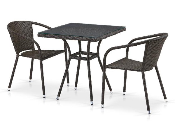 Комплект плетеной мебели AFINA из иск. ротанга T282BNT/Y137C-W53 Brown 2Pcs купить в Улан-Удэ