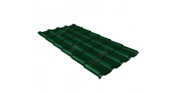Металлочерепица камея 0,5 Satin RAL 6005 зеленый мох купить в Улан-Удэ