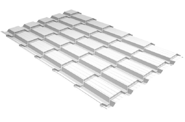 Металлочерепица GL квадро профи 0,5 Satin RAL 9003 сигнальный белый купить в Улан-Удэ