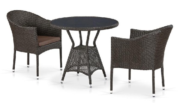 Комплект плетеной мебели AFINA из иск. ротанга T707ANS/Y350-W53 Brown 2Pcs купить в Улан-Удэ
