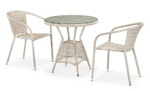 Комплект плетеной мебели AFINA из иск. ротанга T705ANT/Y137C-W85 Latte 2Pcs купить в Улан-Удэ