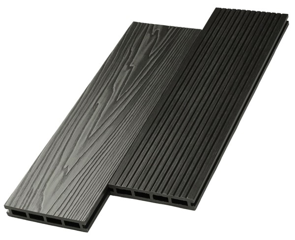 Террасная доска ДПК NanoWood двусторонняя New 3D тиснение + вельвет Графит купить в Улан-Удэ