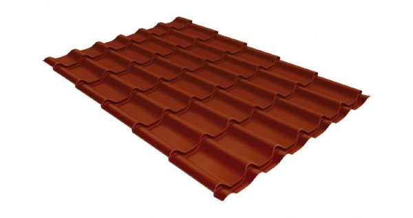 Металлочерепица классик GL 0,5 Velur20 RAL 8004 терракота купить в Улан-Удэ