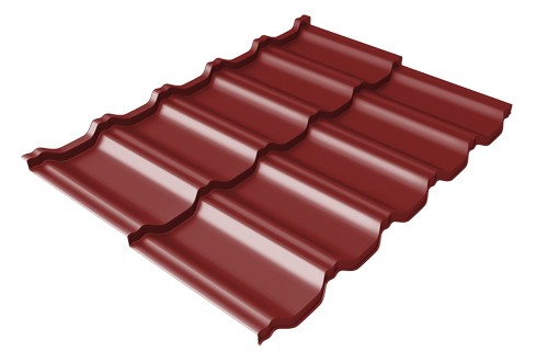Металлочерепица модульная Квинта Uno Grand Line c 3D резом 0,5 Satin RAL 3011 коричнево-красный купить в Улан-Удэ