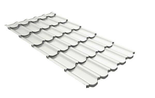Металлочерепица квинта плюс с 3D резом 0,5 Satin RAL 9003 сигнальный белый купить в Улан-Удэ