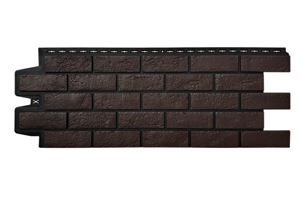 ФП Grand Line состаренный кирпич премиум Шоколадный (шов RAL 9005) купить в Улан-Удэ