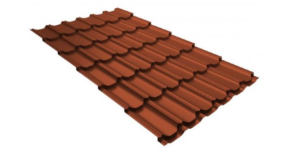 Металлочерепица квинта плюс 0,5 GreenCoat Pural RR 750 кирпично-красный (RAL 8004 терракота) купить в Улан-Удэ