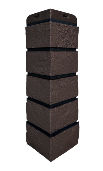 Угол Grand Line состаренный кирпич премиум Шоколадный (шов RAL 9005) купить в Улан-Удэ